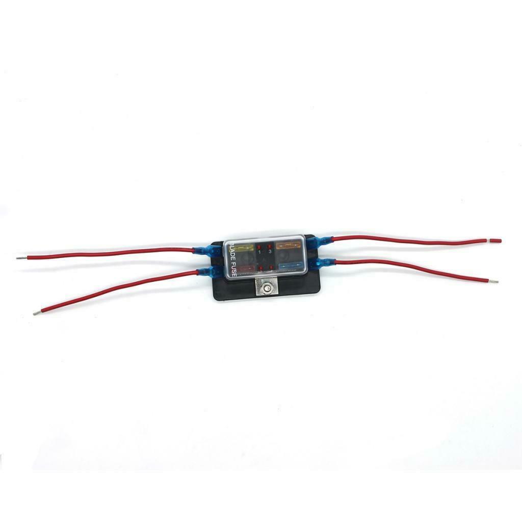 Car Boat Trailer Vehicle 4 Way Circuit ATC/ATO  Fuse Box Block Holder