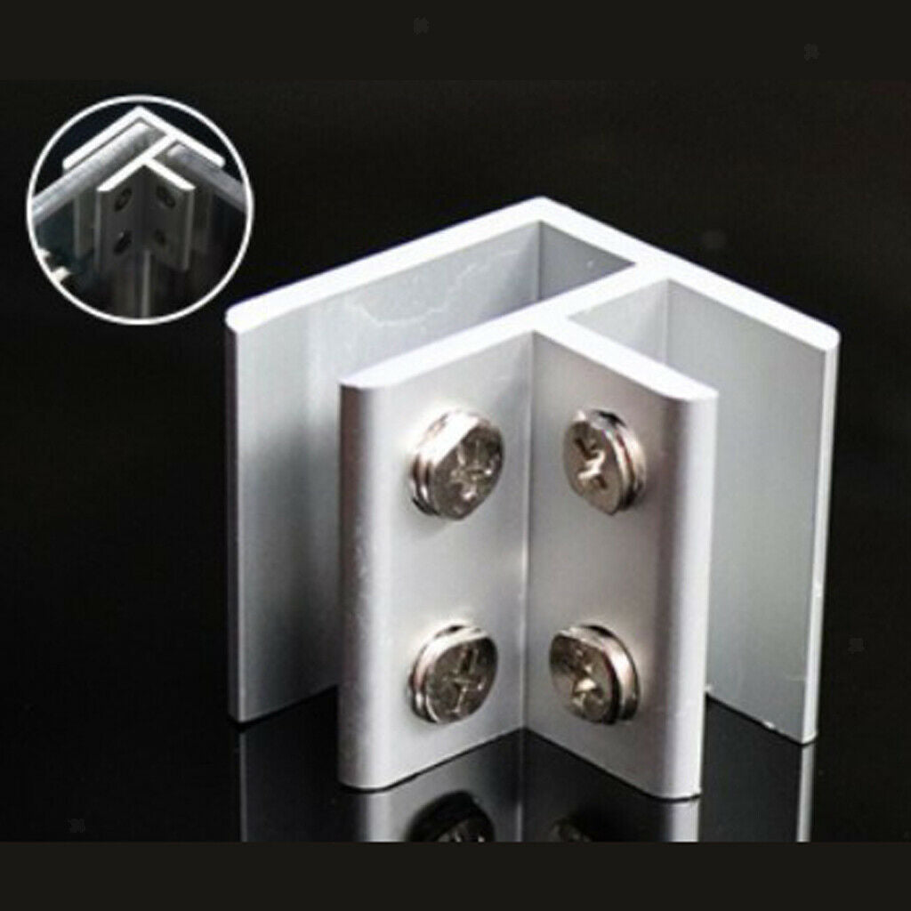 10xAdjustable Glass Clamp Clip Glass Bracket Holder 8-12mm No Drill 90Degree