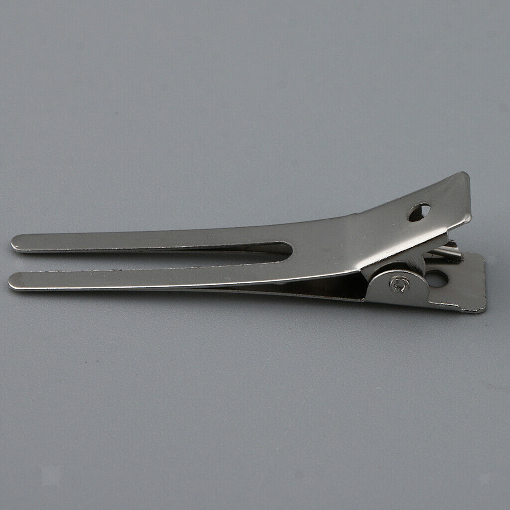 10pcs Metal Double Prong Alligator Clips Beak Clips DIY Headdress Craft 45mm