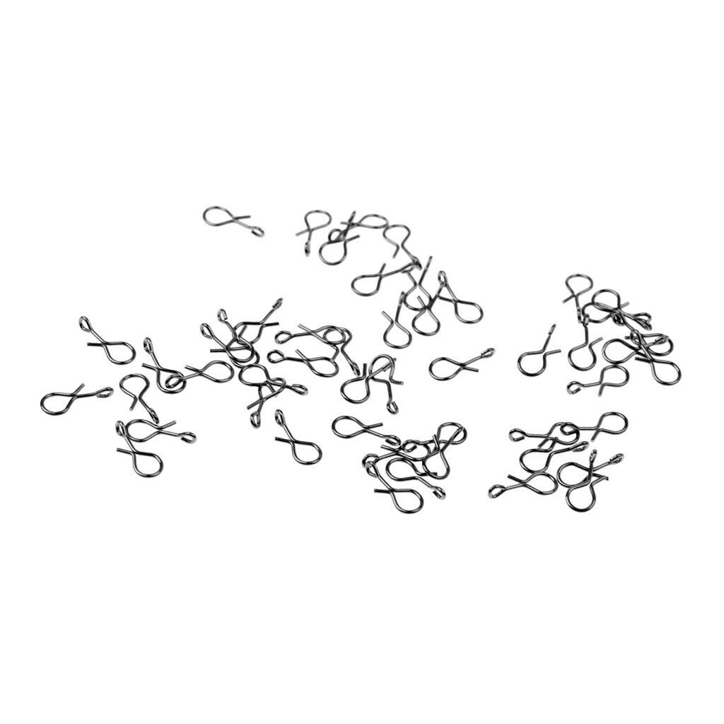50 X Fishing Aluminum Fast Snaps Hooks Made of Aluminum, Length 10mm