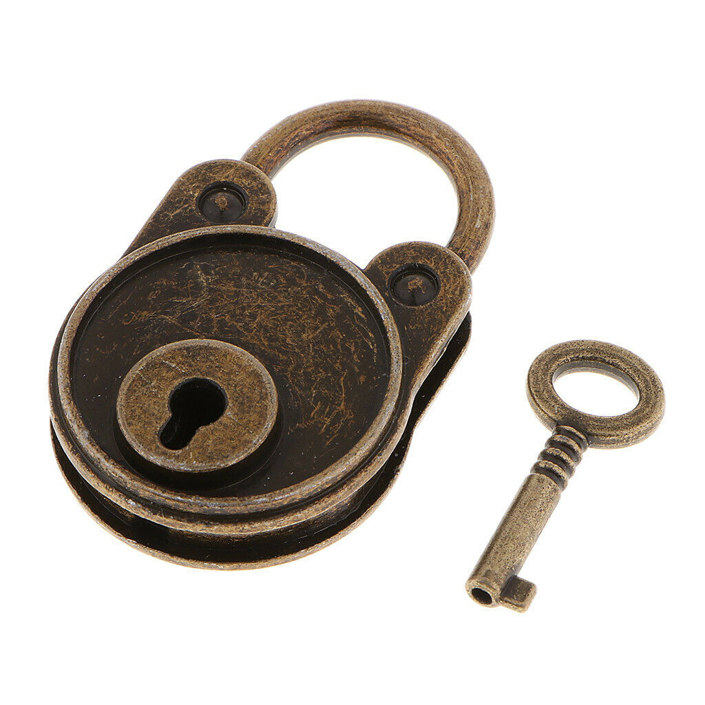 Bronze Zinc Alloy Padlocks Latch Hasps for Treasure Chest Suitcase Door
