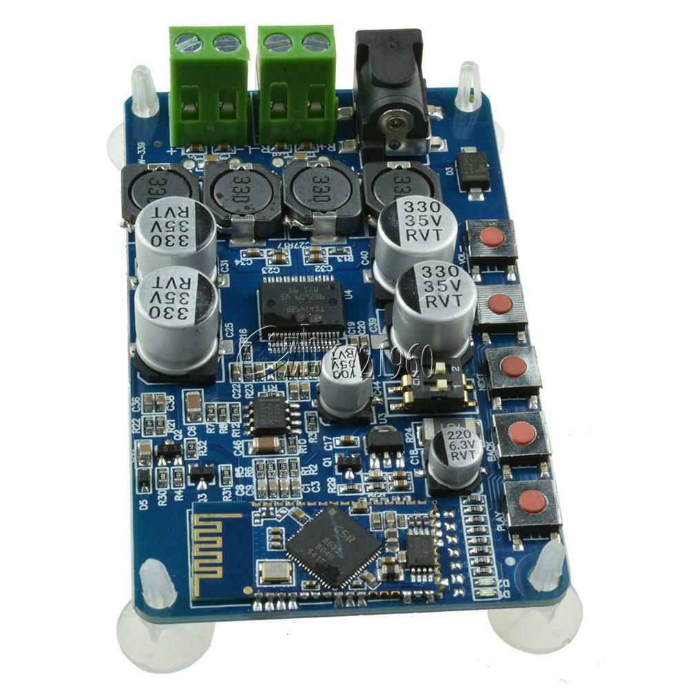 TDA7492P 2 x 50W Bluetooth 4.0 Audio Receiver Amplifier Module Board + Case New