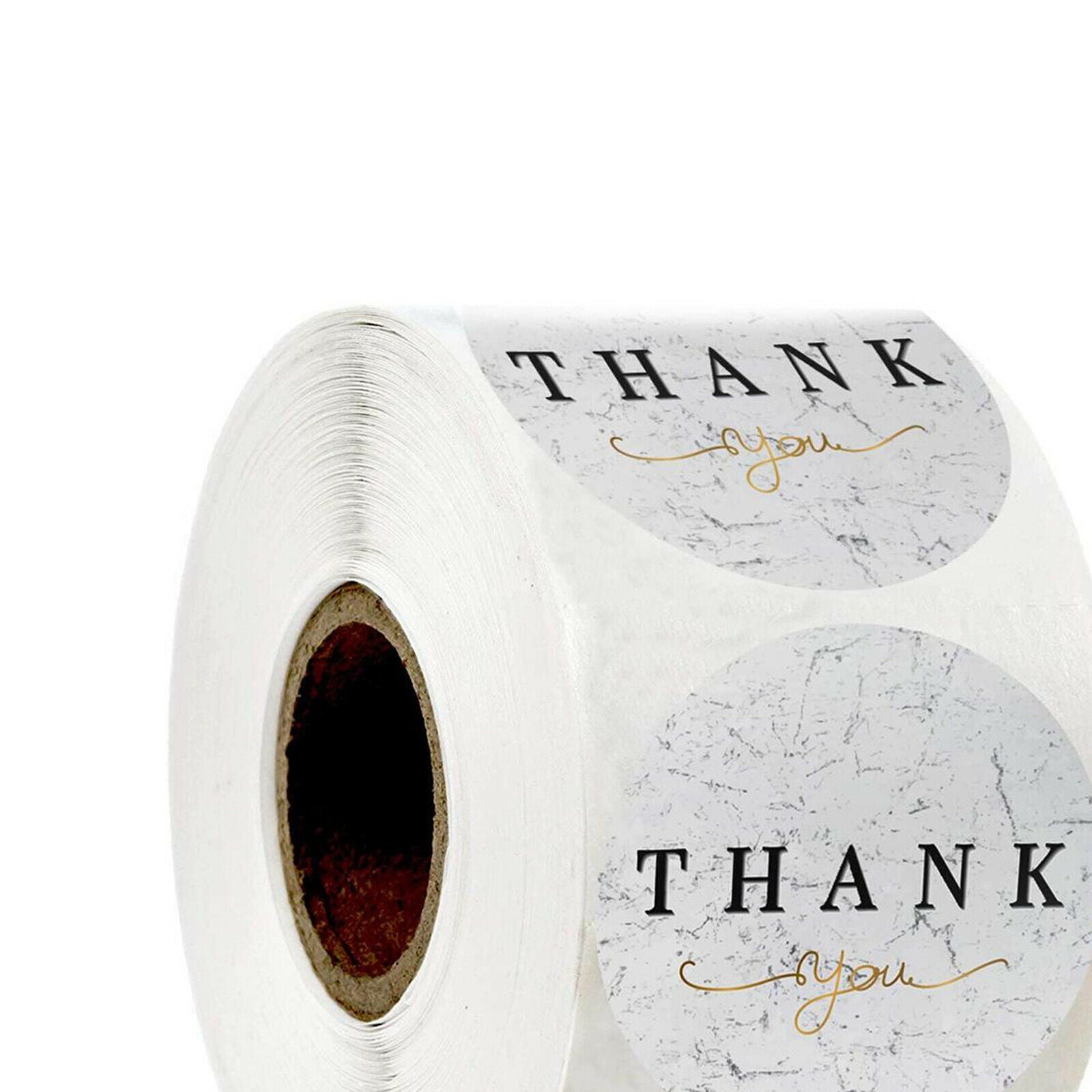 Thank You Stickers Roll 500pcs Labels Marbling Decorative Sealing Stickers 1.5