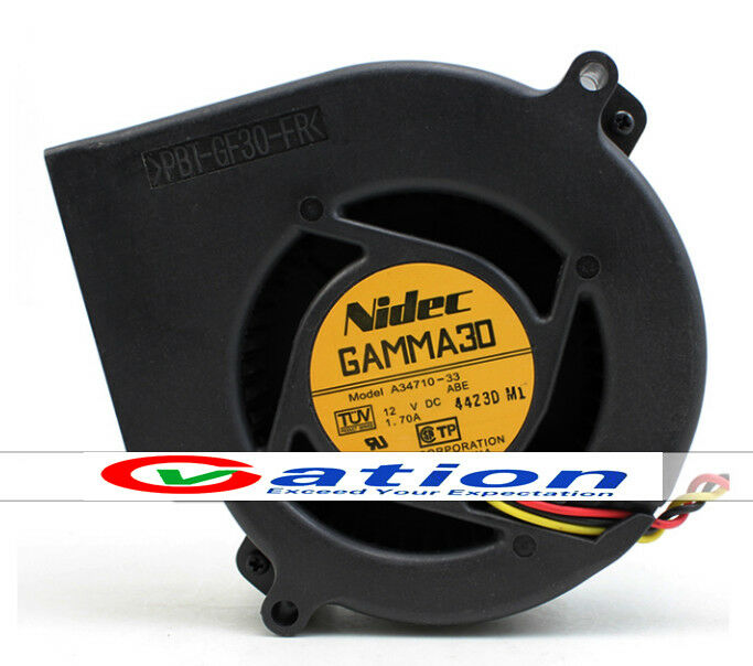 For Japan NIDEC A34710-33 9733 12V1.70A 3-wire turbo blower cooling fan