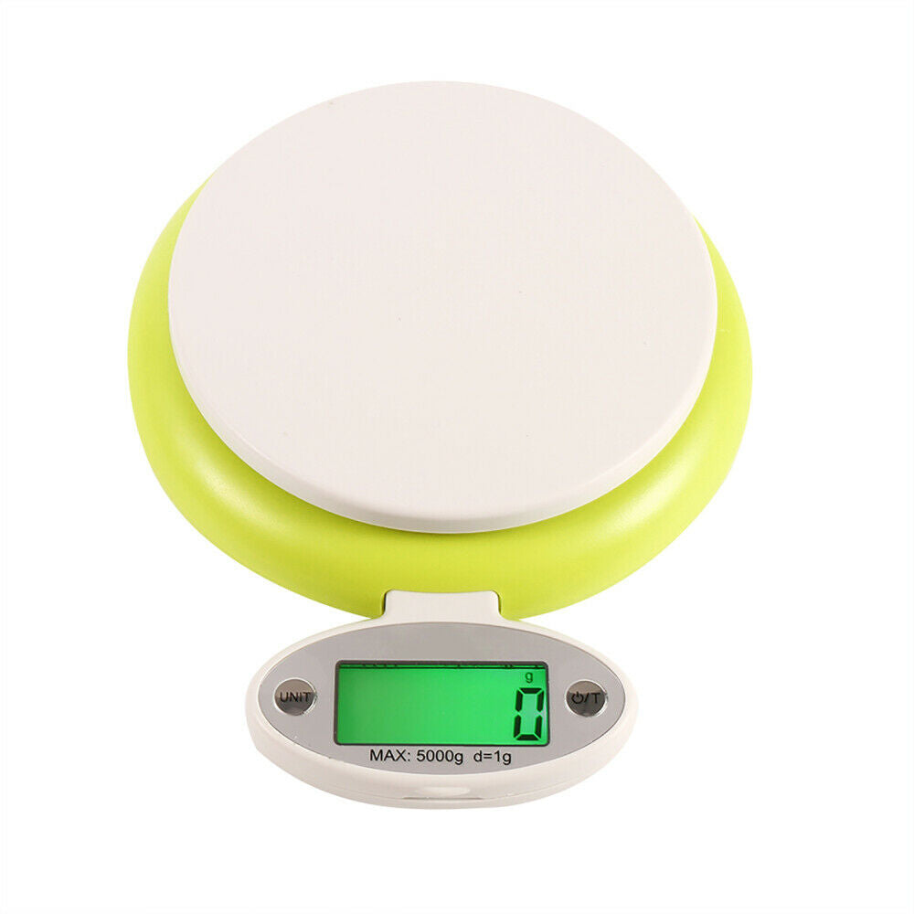 1 x Foldable LCD display Digital Kitchen Food Scale 5kg with bowl Home Tool