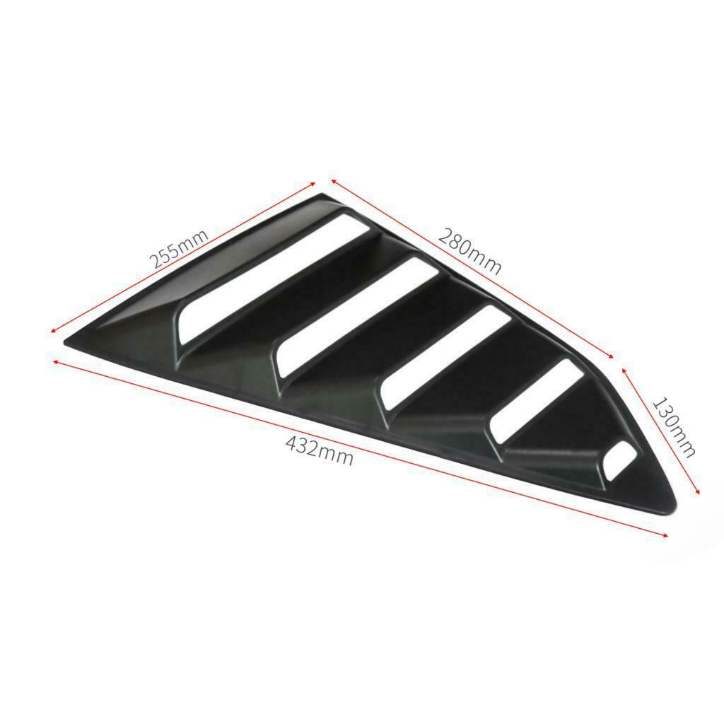 2Pcs Replacement Side Window Louver Cover 1/4 Scoop 17x10 Inch For Camaro