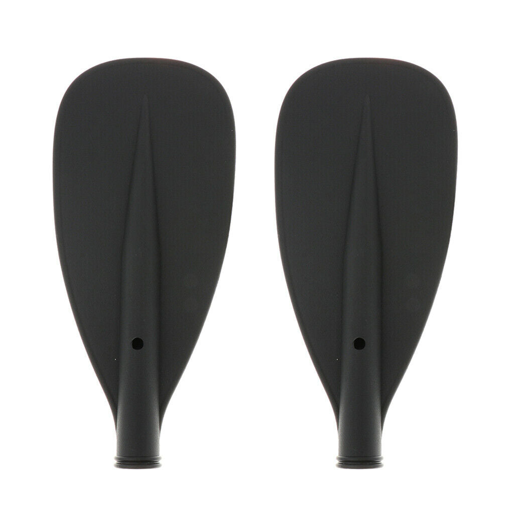 2 Pack Solid Kayak Paddle Replacement Leaf Blades Canoe Oars Blades Black
