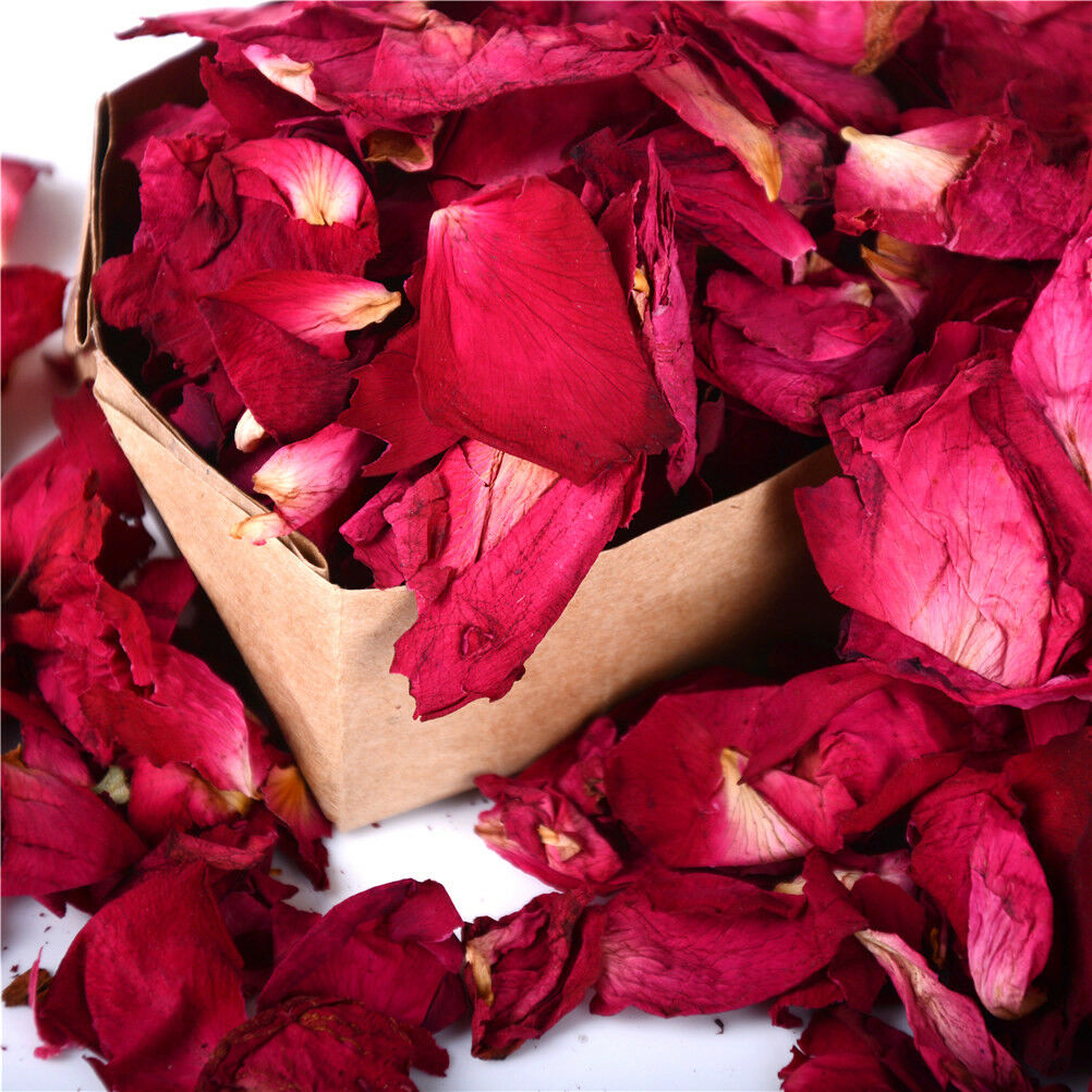 50g Dried Rose Petals Natural Dry Flower Petal Spa Whitening Shower Bath T.l8
