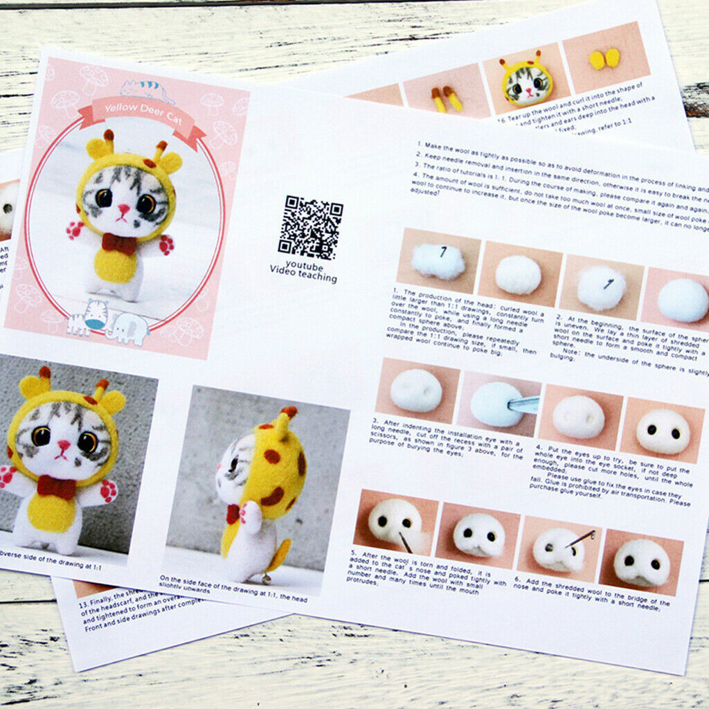Plush Cross Stitch Felt  Felt Home Kits Cute Cartoon For Beginners DIY Craft