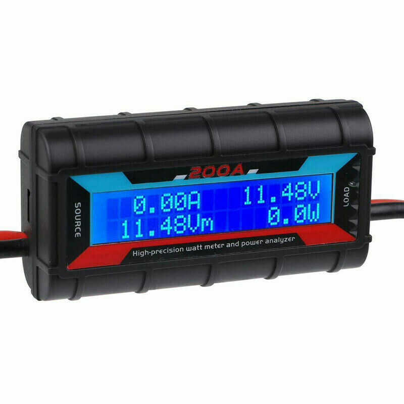 200A DC LCD Digital Monitor Amp Watt Meter Detector Battery Solar Power Analyser