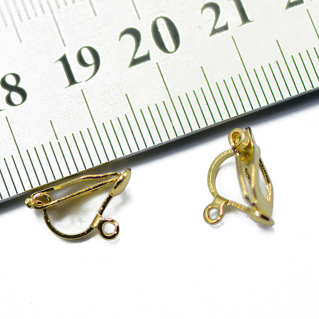 12Pcs Golden Copper Earrings Wires Hooks Ear Clips Wires DIY Jewelry Finding