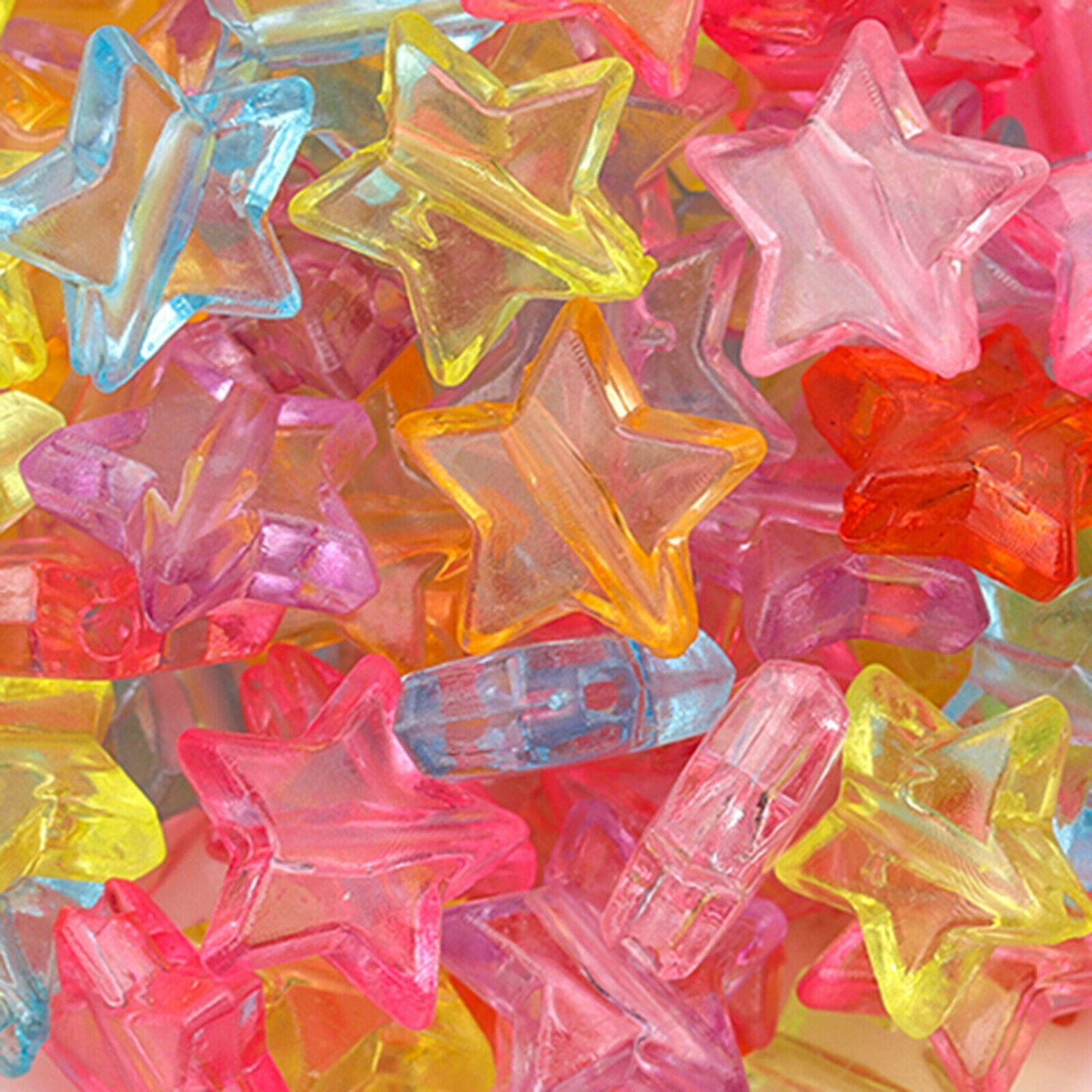 Pack of 500 Acrylic Star Beads DIY Making Necklace Bracelet Accessories