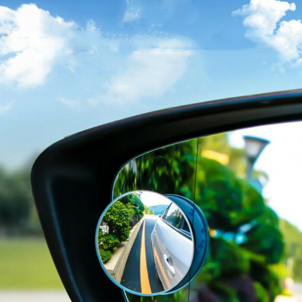 Frameless 360Â° Rotate Adjustable HD Glass Convex Mirror Maximize Car RearView