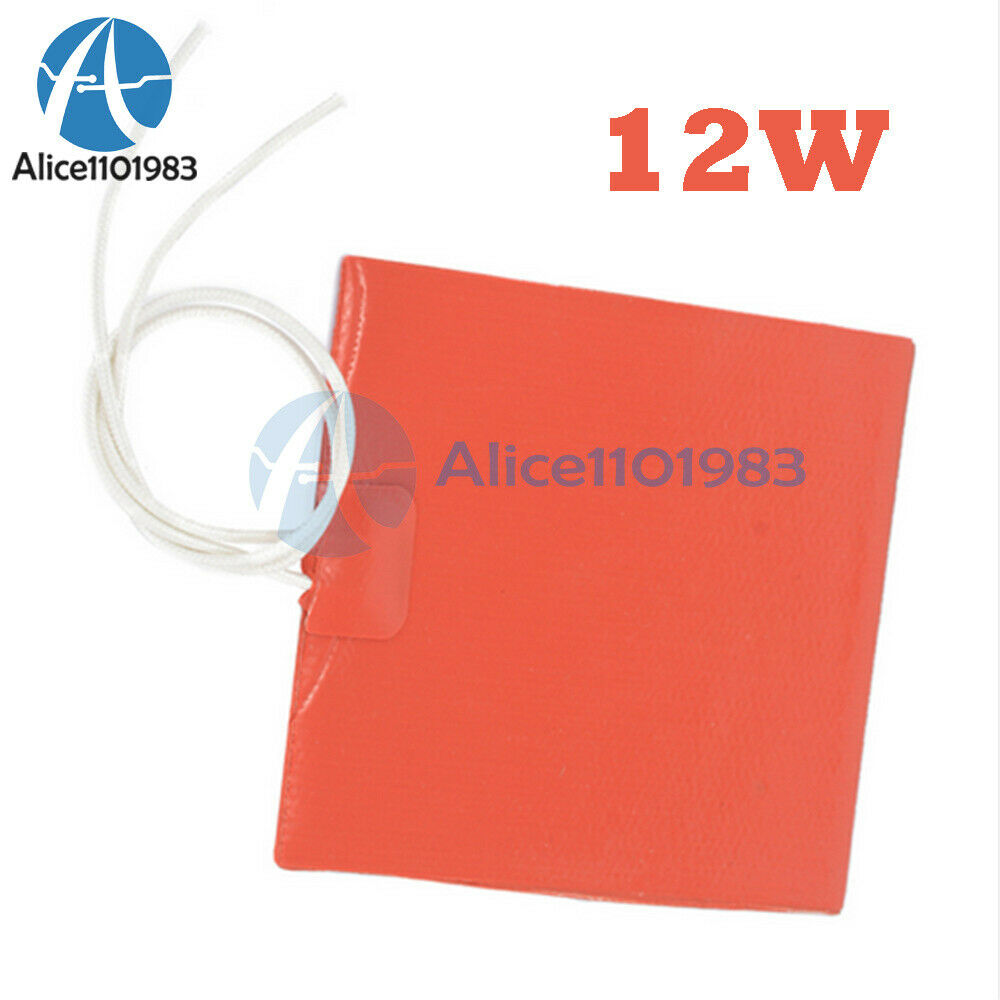12V 12W Silicone Heating Panel Constant Temperature Heater Plate 100 x 120 mm