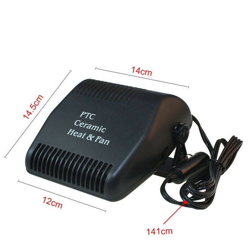 12V Car Vehicle Portable Ceramic Heater Heating Cooling Fan Defroster Demister