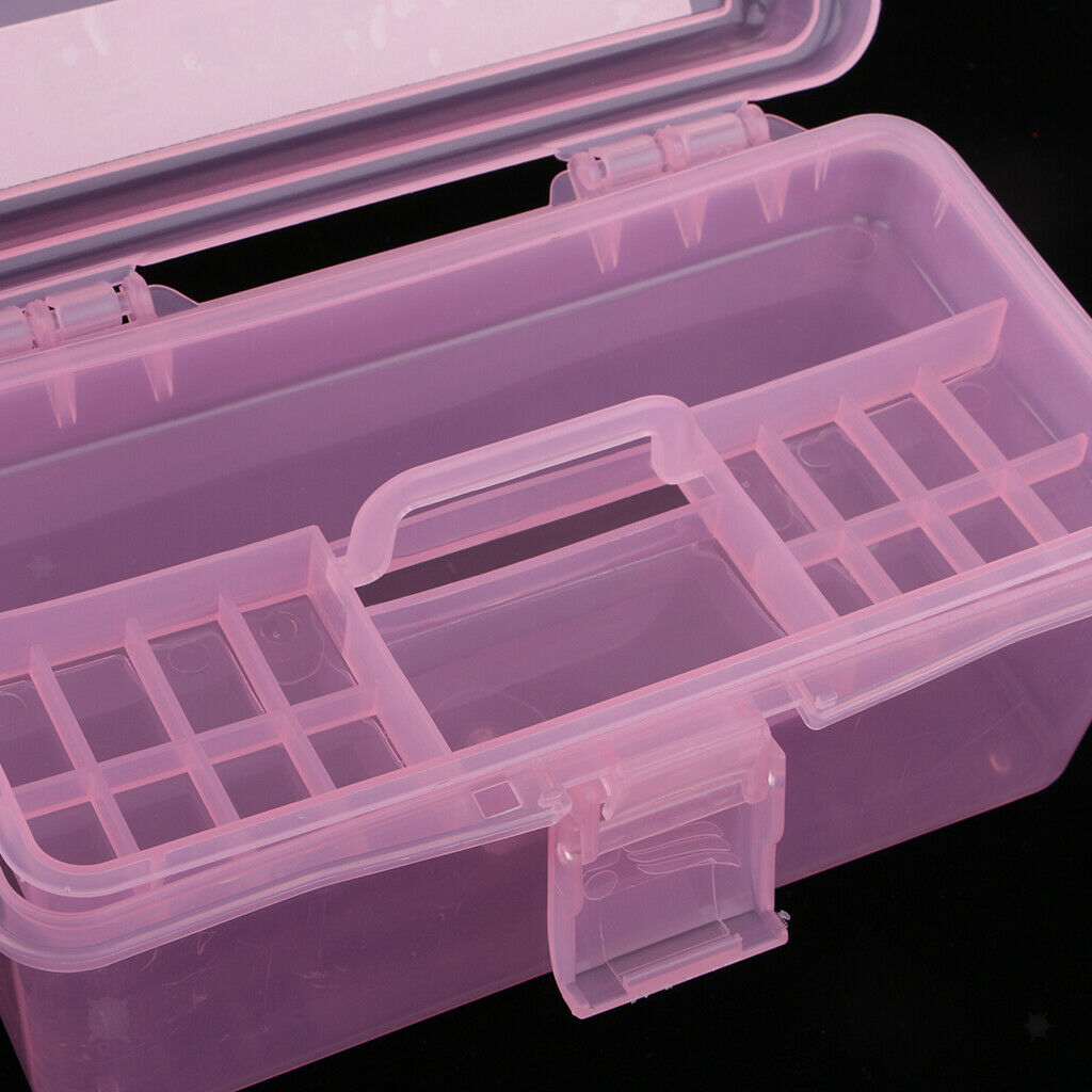 Multi-use Handled Plastic Tool Box Tray Box DIY Hobby Art Craft Storage Case