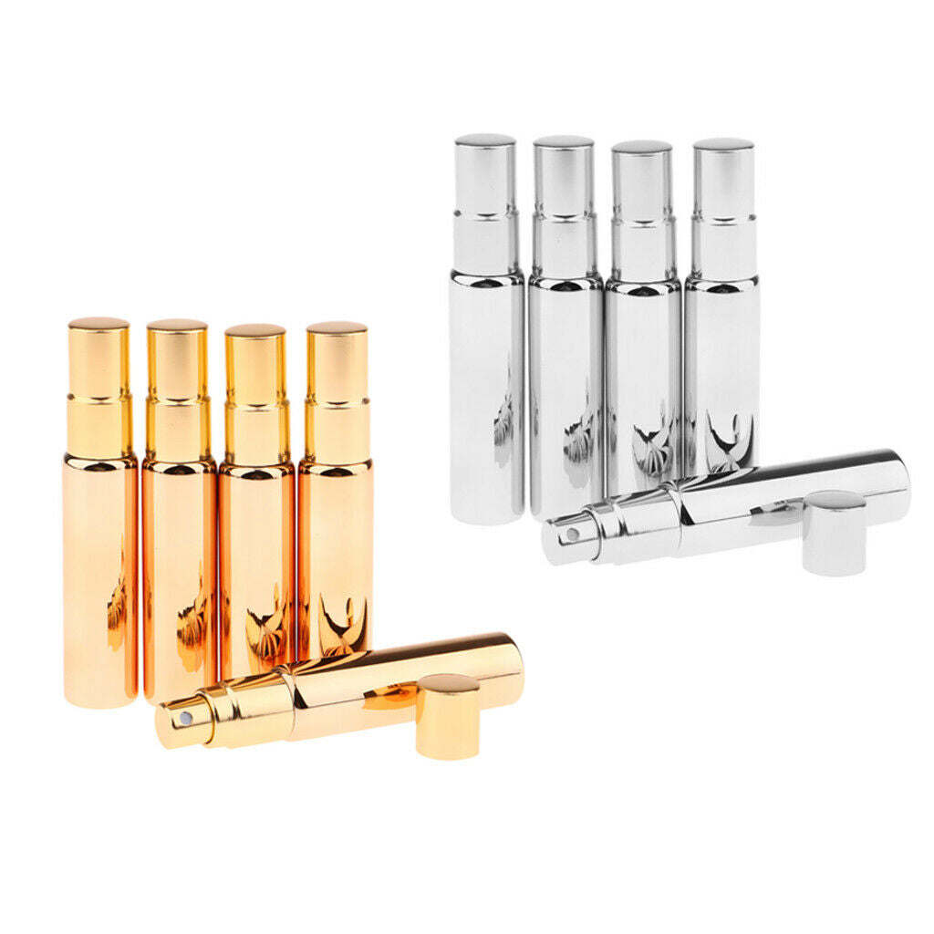 10Set Glass Empty Bottles Refillable Spray Atomizer Liquid Fine Mist Pump