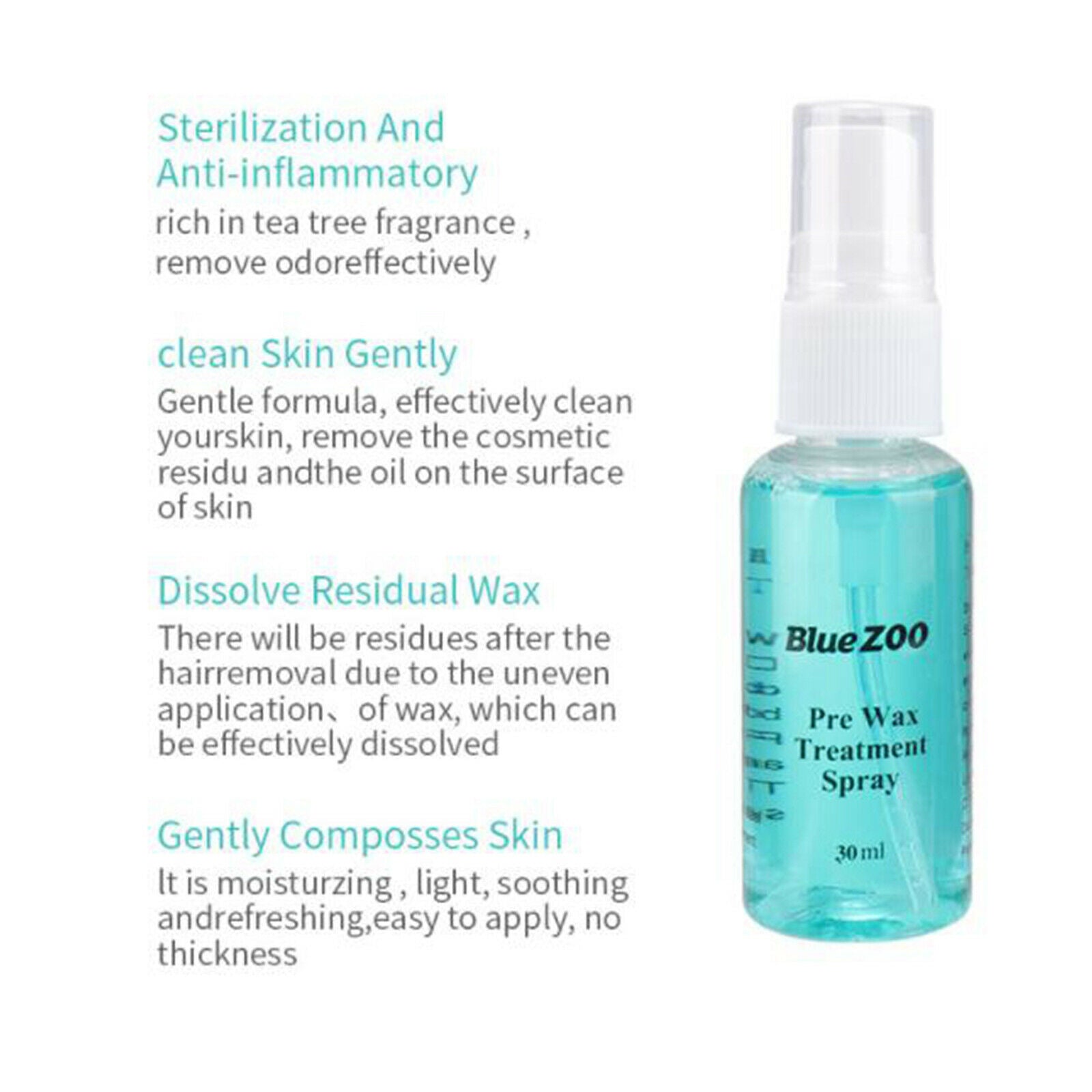 30ml Pre Wax Treatment Spray Hair Removal Tool Waxing Sprayer For Men Women