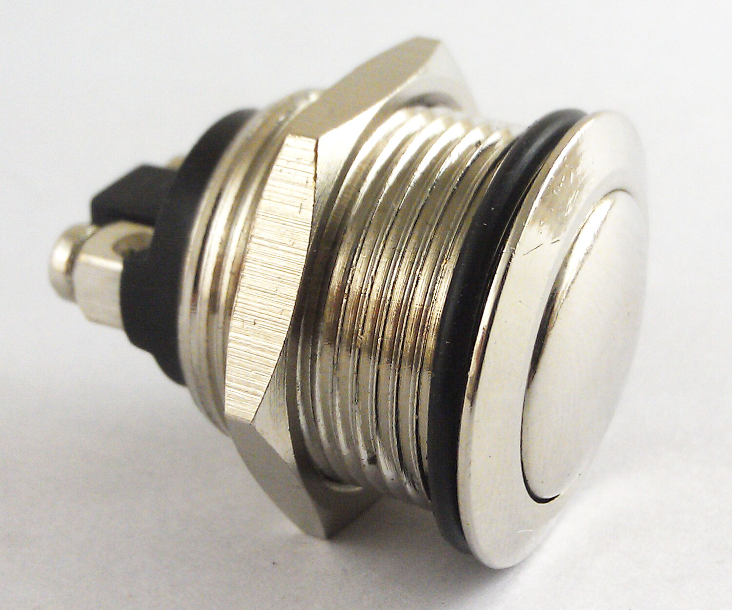 5x Metal Circle Round Head Push Button Momentary Horn Waterproof Switch 19mm A2
