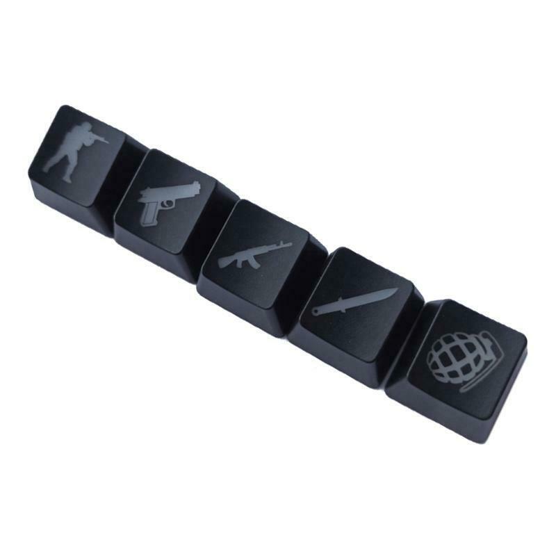 5Pcs OEM R4 Profile ABS Backlit Keycap Gaming Keycaps Key Button CS GO Keycap