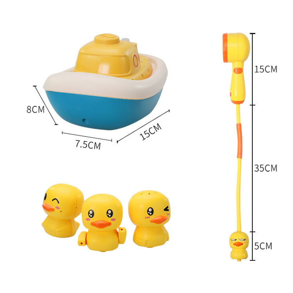 Electric Automatic Water Pump Duck Water Spray Bath Shower Head Toys Gifts