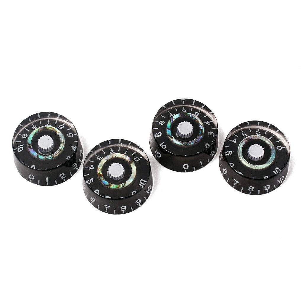 4pcs SPEED KNOBS For     Electric Guitars Black/Shell Color #1