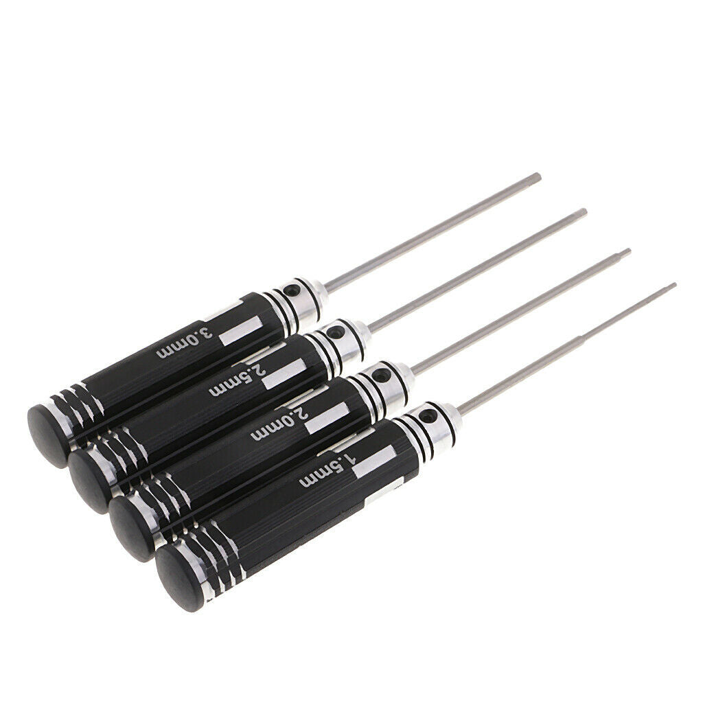 4x RC Repair Tools Head Hex Screw Drivers 1.5/2.0/2.5/3.0mm Kit for RC Car Accs