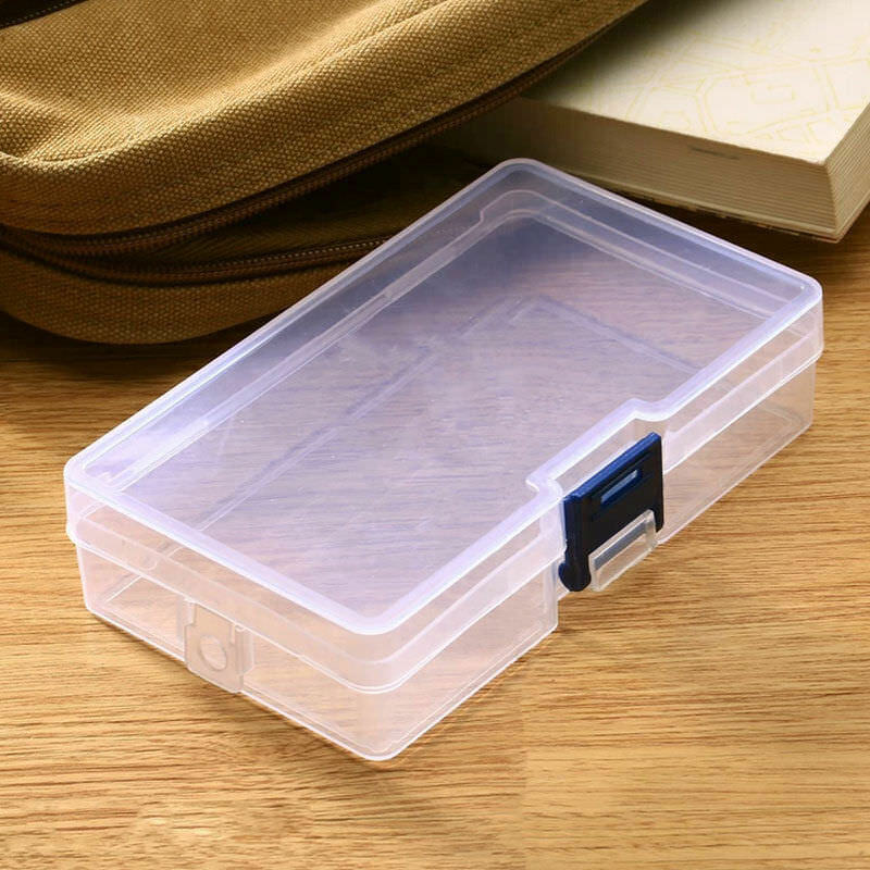 Plastic Clear Storage Box Jewelry Craft Nail Arts Beads Container Organizer Case