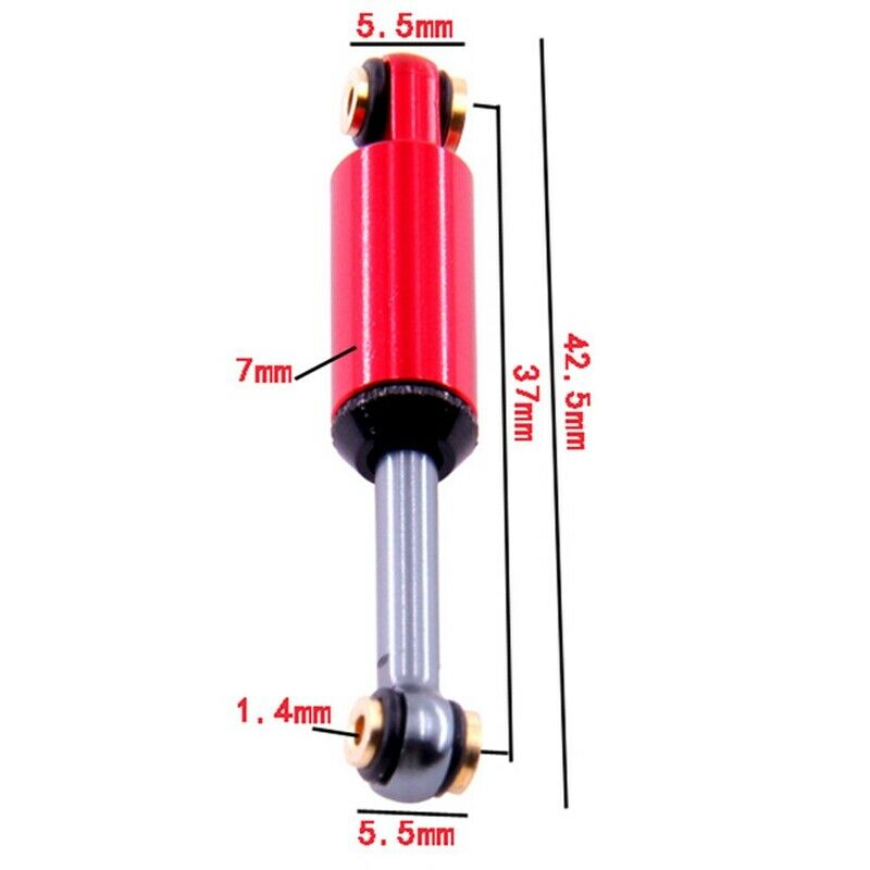 4Pcs Metal Mini Shock Absorber Damper for 1/24 RC Cler Car Axial SCX24 90081 AX8