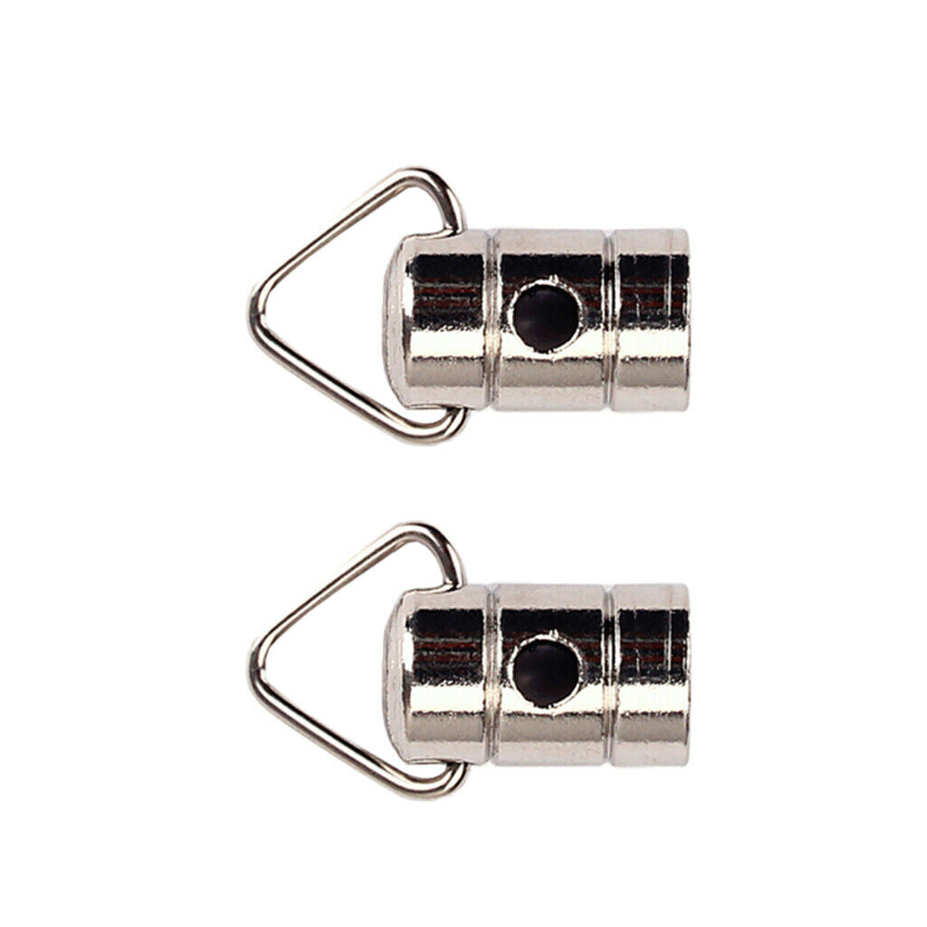 2Pieces Hard Large Banjo Strap Hooks Musical Instrument Replacement Nickel