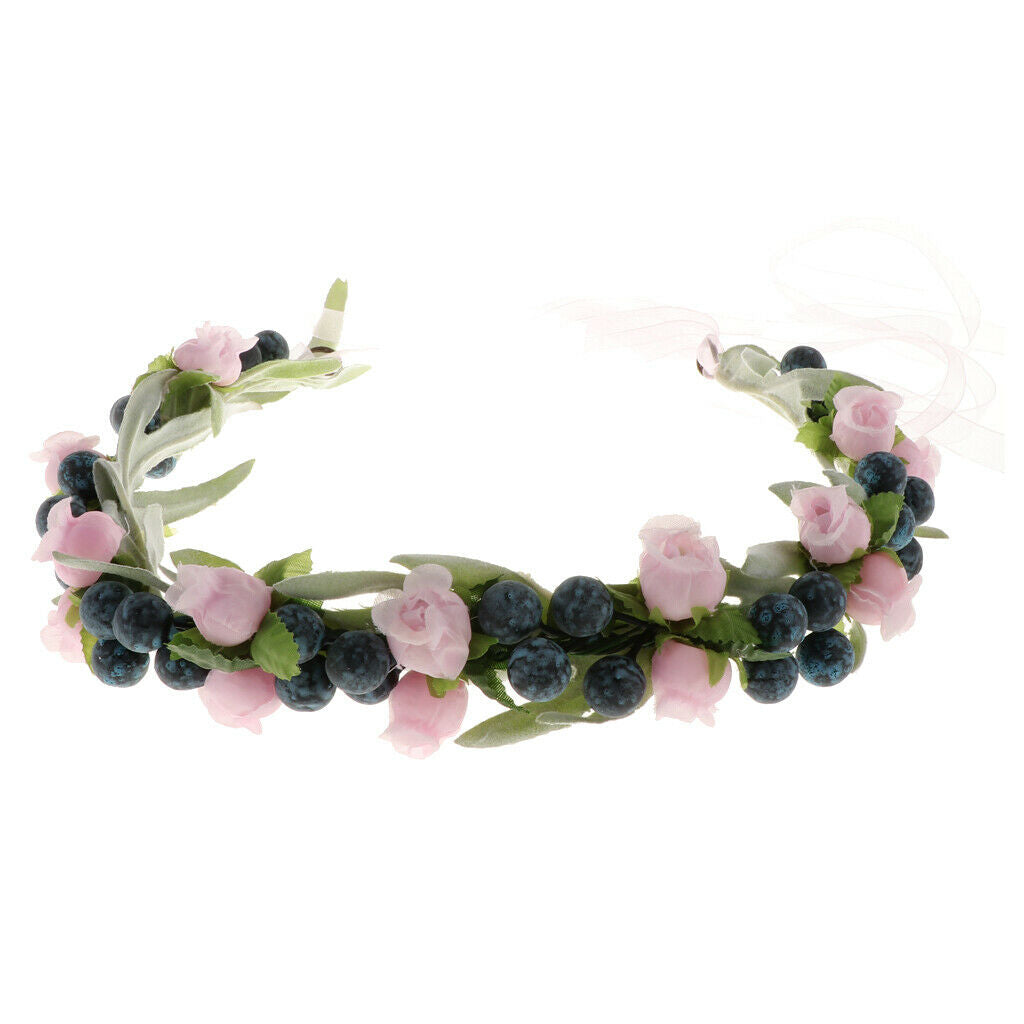 Hair Ornament Headband Artificial Flower Charming Hair Accessory for Bride And