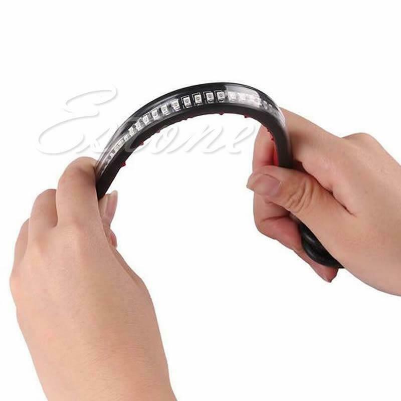 32 LED Universal flexible Motorcycle Light Strip Tail Brake stop/turn sign Light