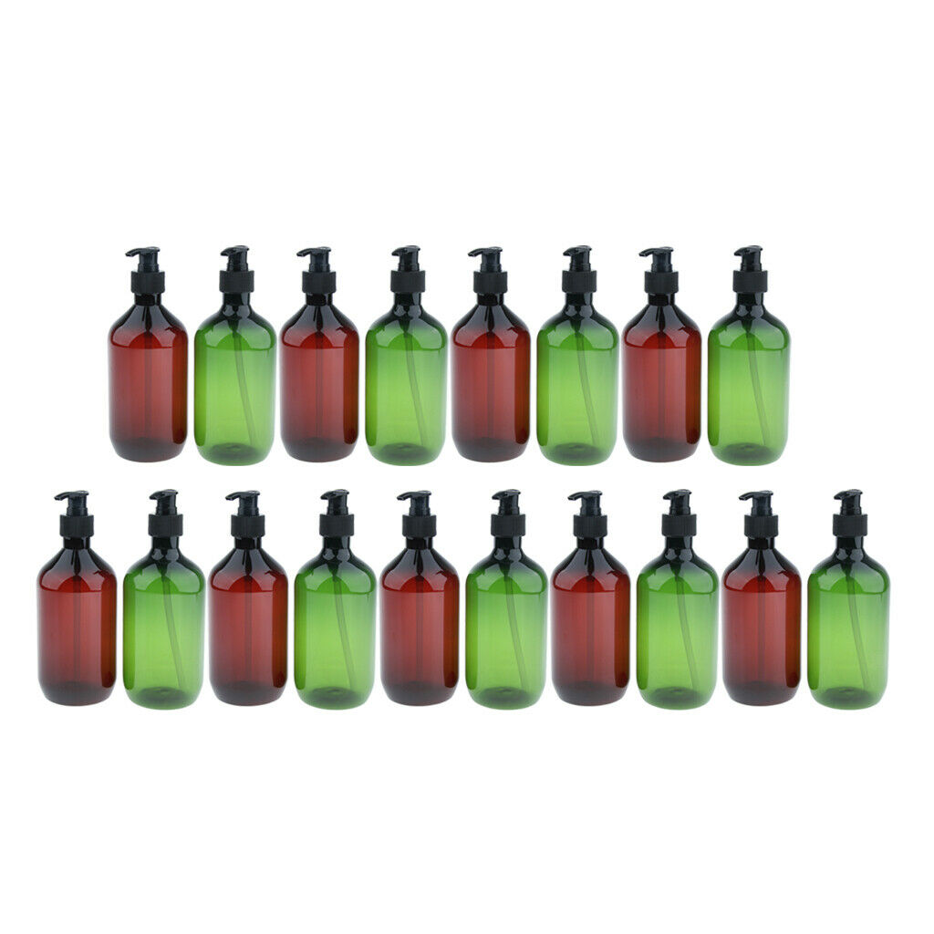 Bulk 18cs/set Plastic Pump Bottles Travel Gel Lotion Containers Dispenser