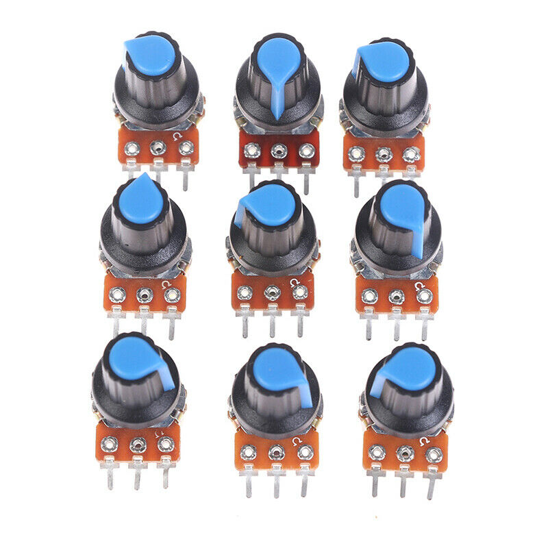 9Pcs/set 1K 2K 5K 10K 20K 50K 100K 500K 1M Ohm Linear Taper Rotary Potent.l8