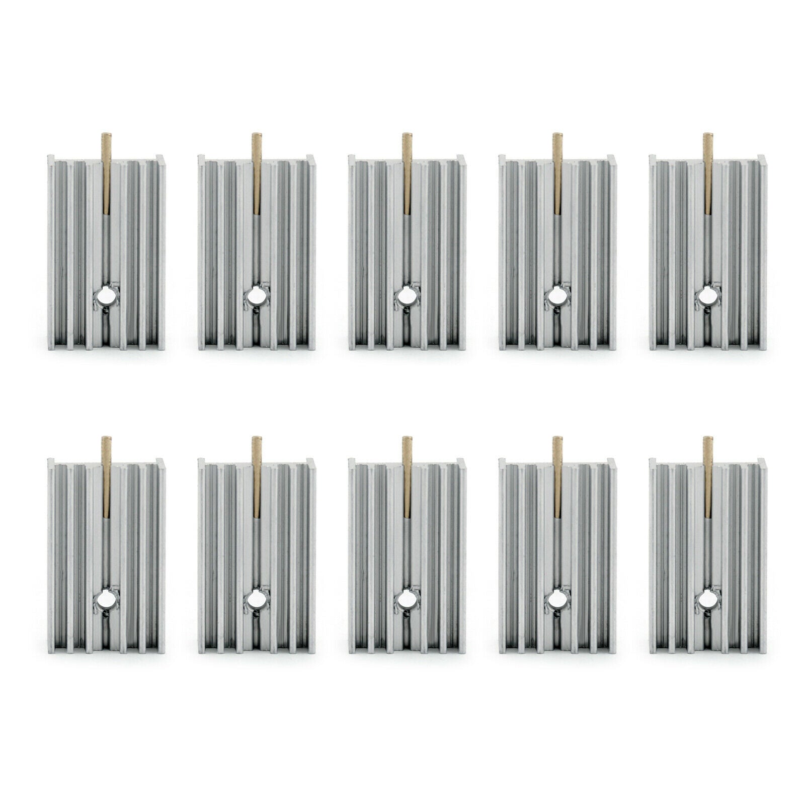 40Pcs Heat Sink Cooler 15x10x25mm Radiator For Power CPU Transistor/MOSFET/IC