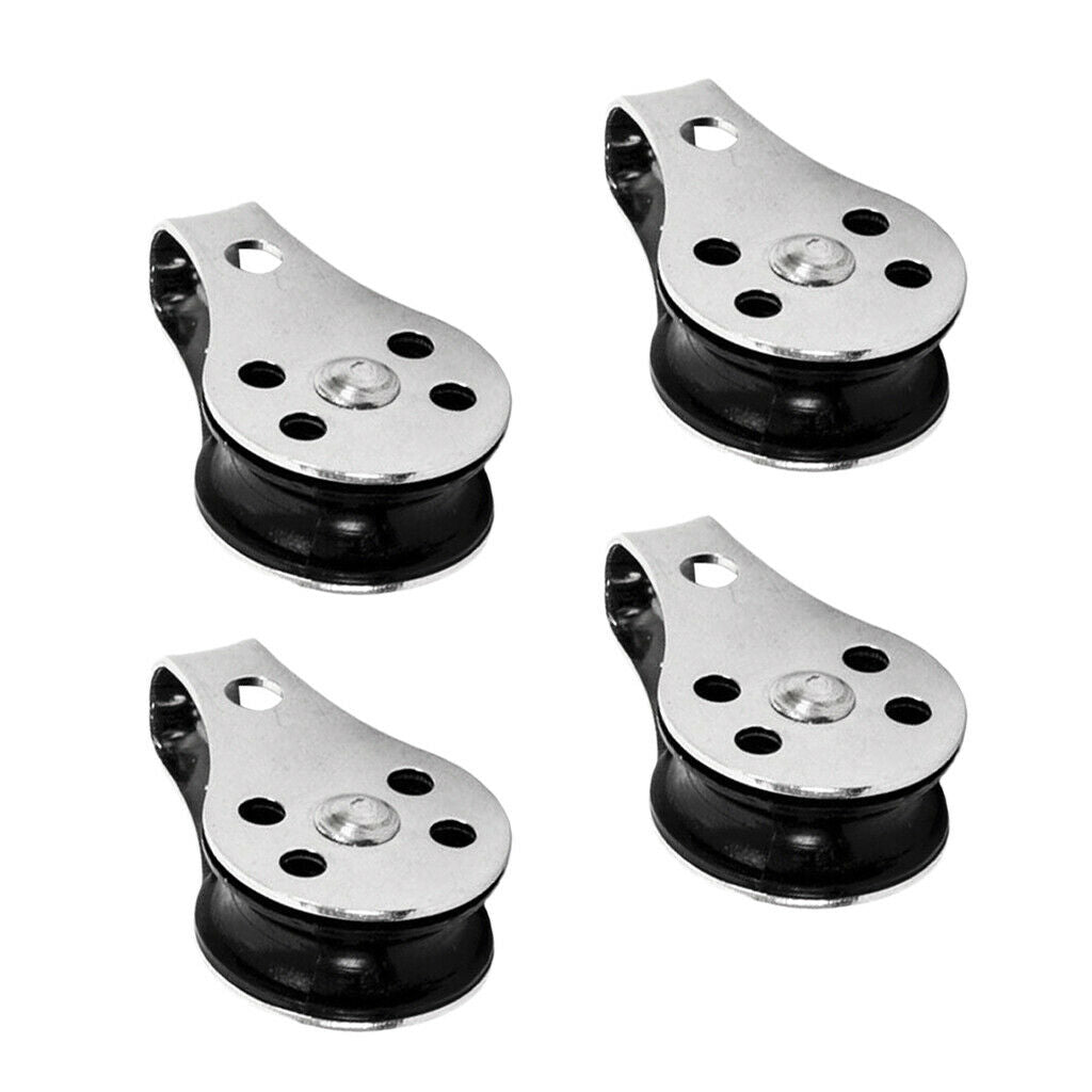 4pcs/set M5 Marine Grade Anchor Pulley For Kayak Canoe Fishing Boat