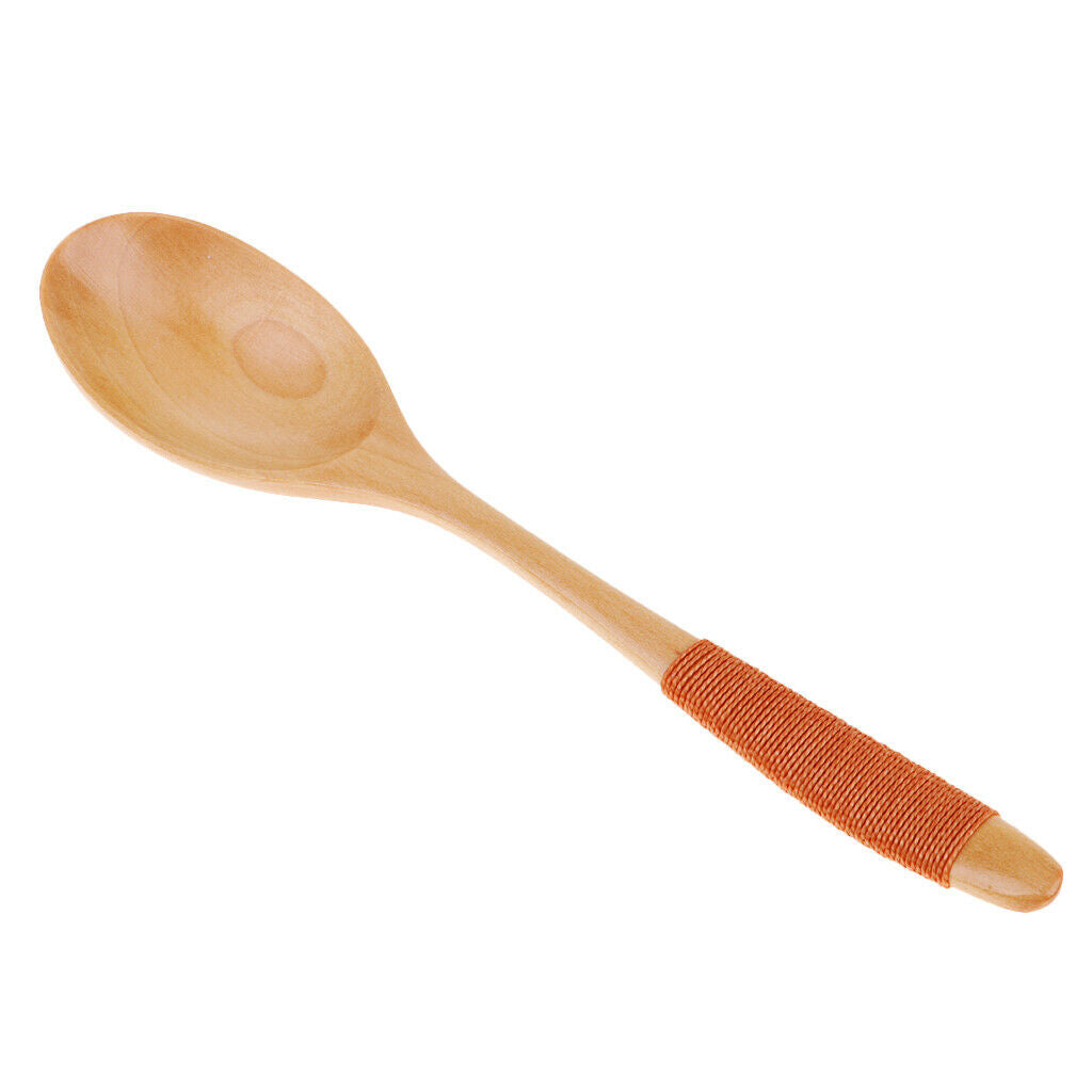 Exquisite Creative Wooden Spoon Fork Travel Lunch Flatware Khaki Spoon