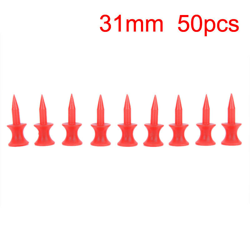 50 Pcs Red Golf Tee Sport Double-deck Golf Ball Tees 31MMJADD