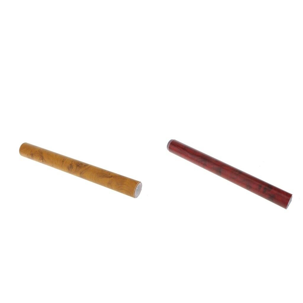 2 Pieces (40 Cm, Red + 30 Cm, Yellow) Wood Grain Wrap Self Adhesive Sheet For
