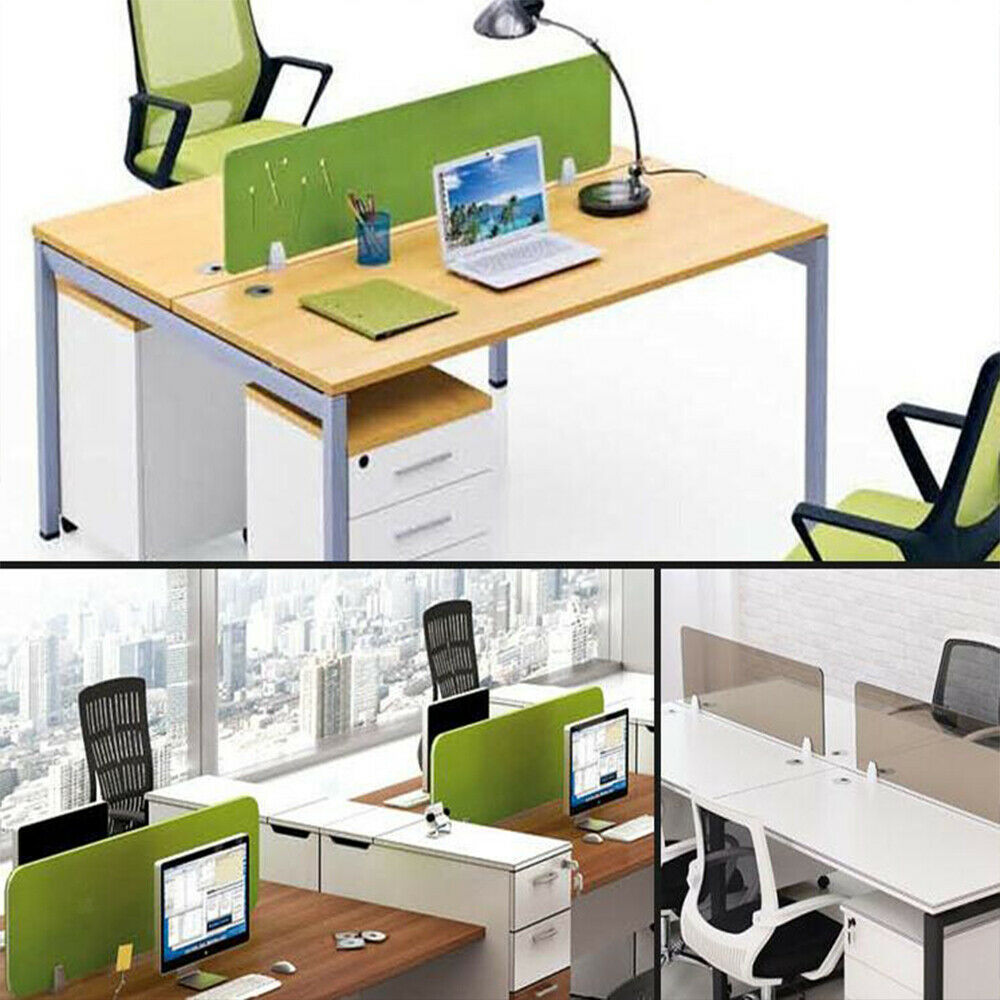 10 Pieces Aluminum Alloy Office Desktop Screen Partition Shelf Clamp Support