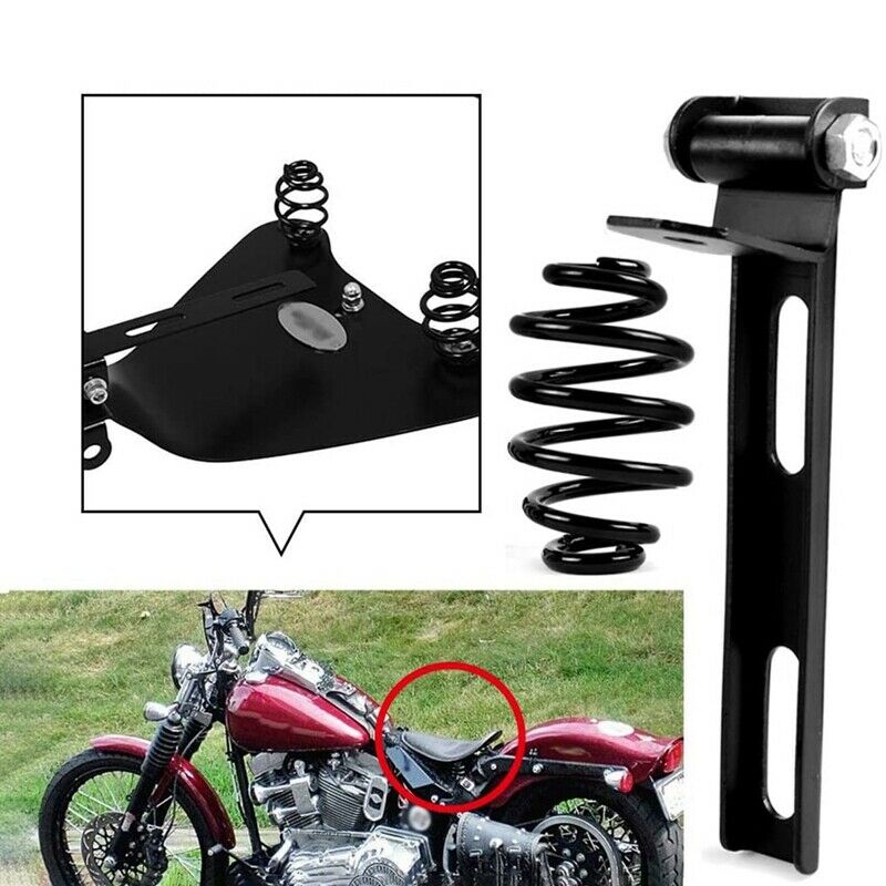 Black 3Inch Seat Sps Solo Seat Brackets for Chopper Bobber Custom Satin BarrM6Y9