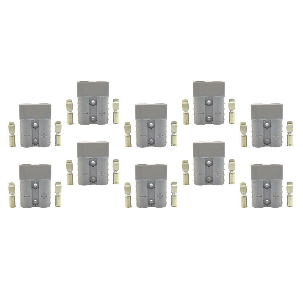 10Pcs Battery Connector 600V 50Amp Plug Double Poles for Anderson Motorcycle
