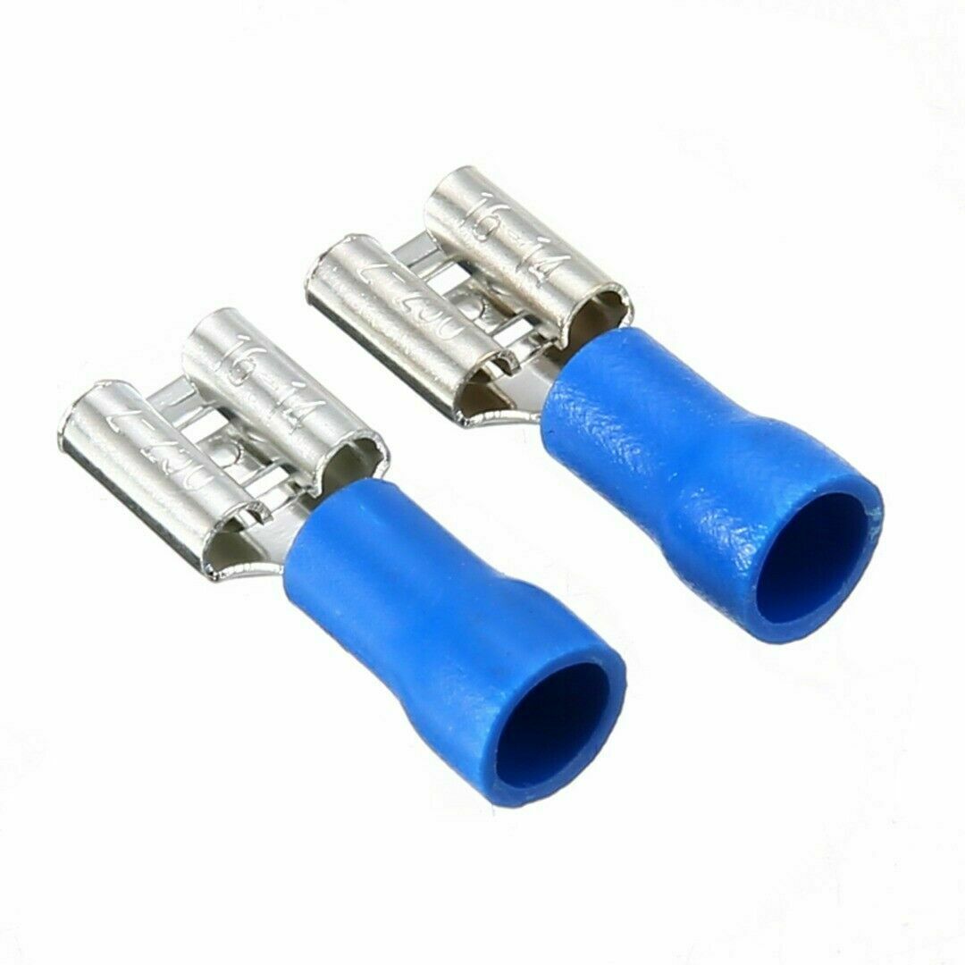 50Pcs  Spade Insulated Connectors Crimp Electrical Wire Terminal 1.5-2.5mm²