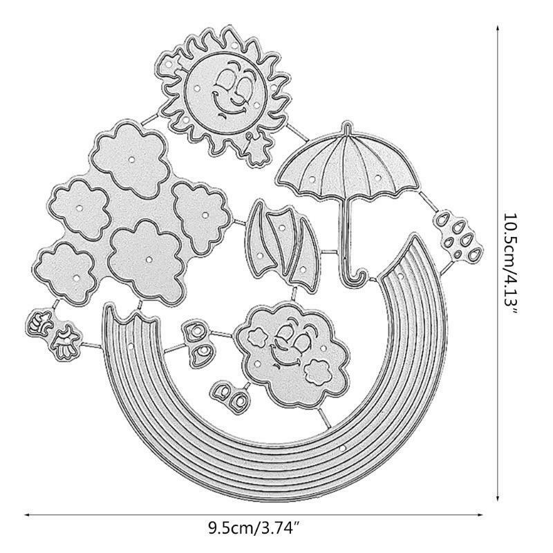Rainbow Clouds Metal Cutting Dies Stencil Scrapbooking DIY Album Stamp Card Mold