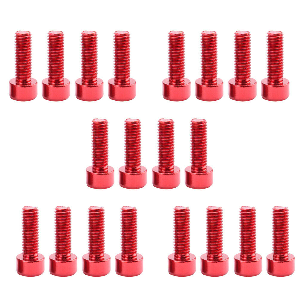 20 Pieces Montain Bike Water Bottle Cage Holder Bolts Screws Durable Bicycle