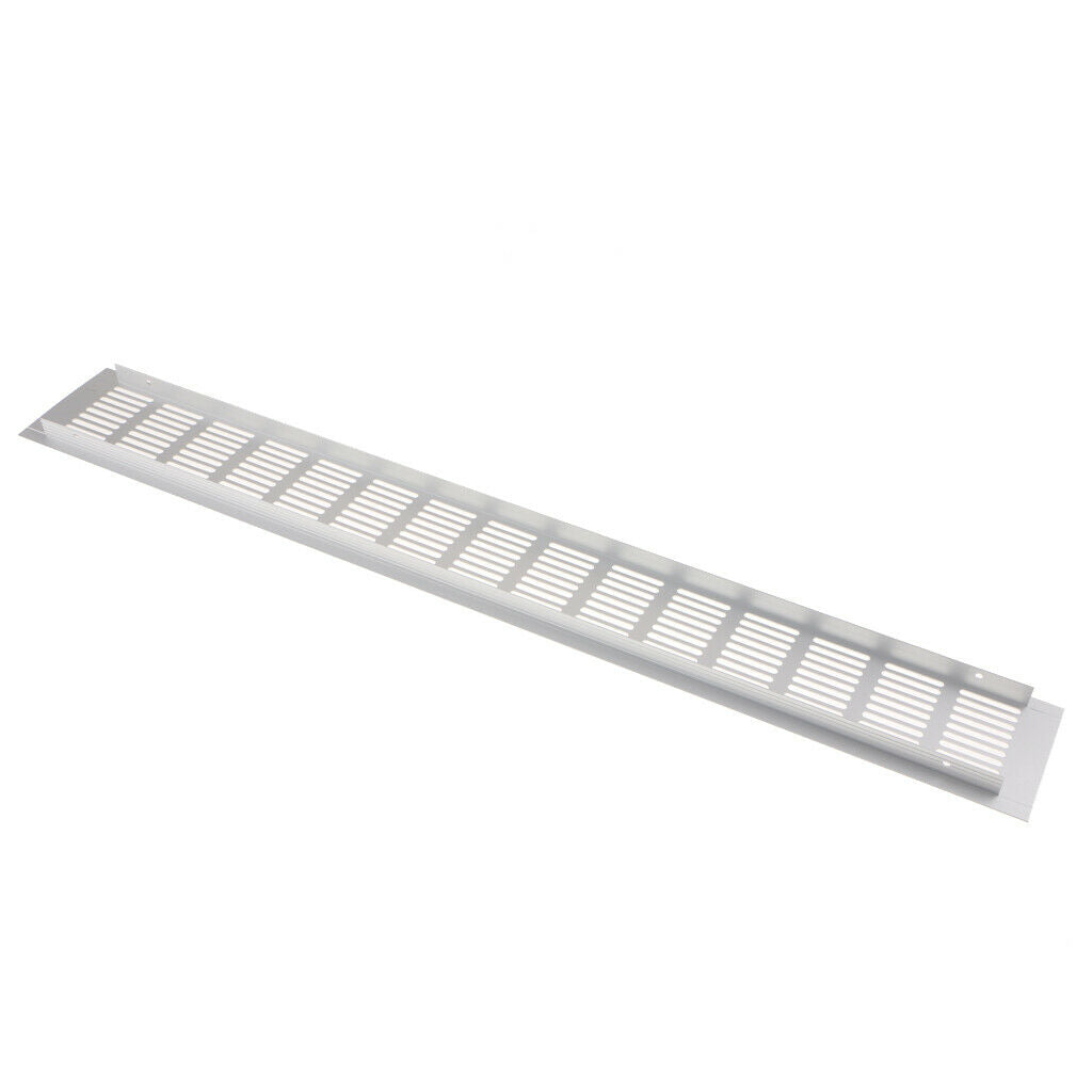White 80x600mm Sidewall 24" X 3" Louvered Air Grille Ventilation Vent Cover