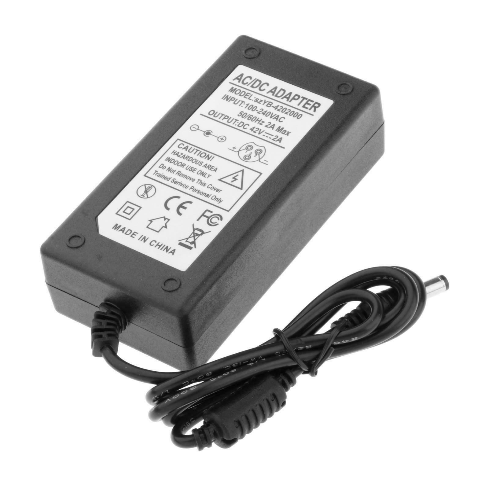 Power Adapter DC 5.5mm 42V Battery Fast Charger Compatible with Scooter