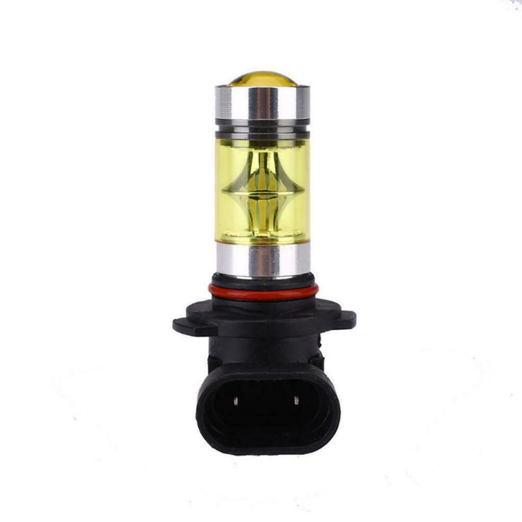 Pair 9006 HB4 100W 4300K LED DRL Foglight Bulbs Lamps DC 12V-28V
