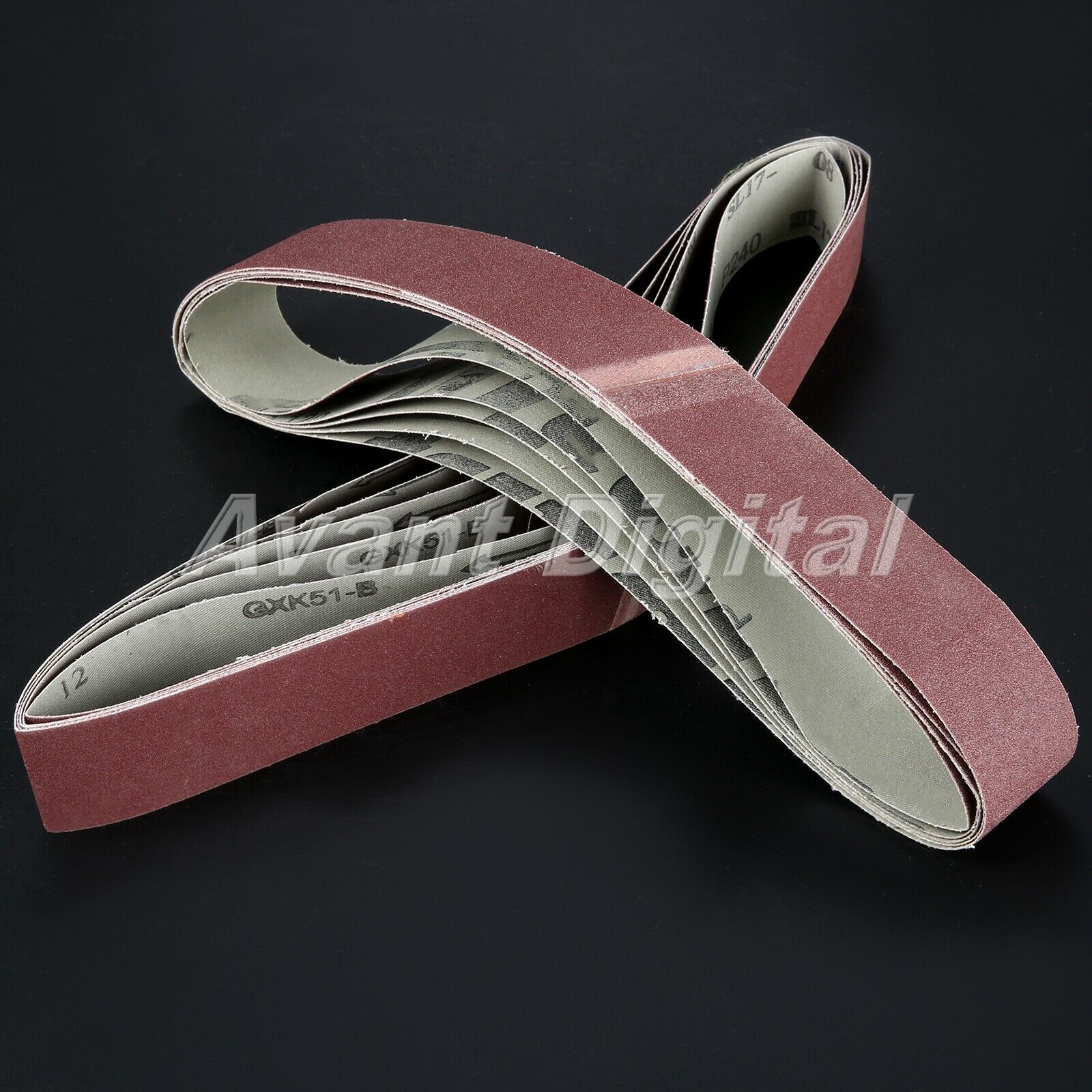 Aluminium Oxide 60# Grit Sharpening Belts Abrasive Polishing Sanding Paper 5pcs
