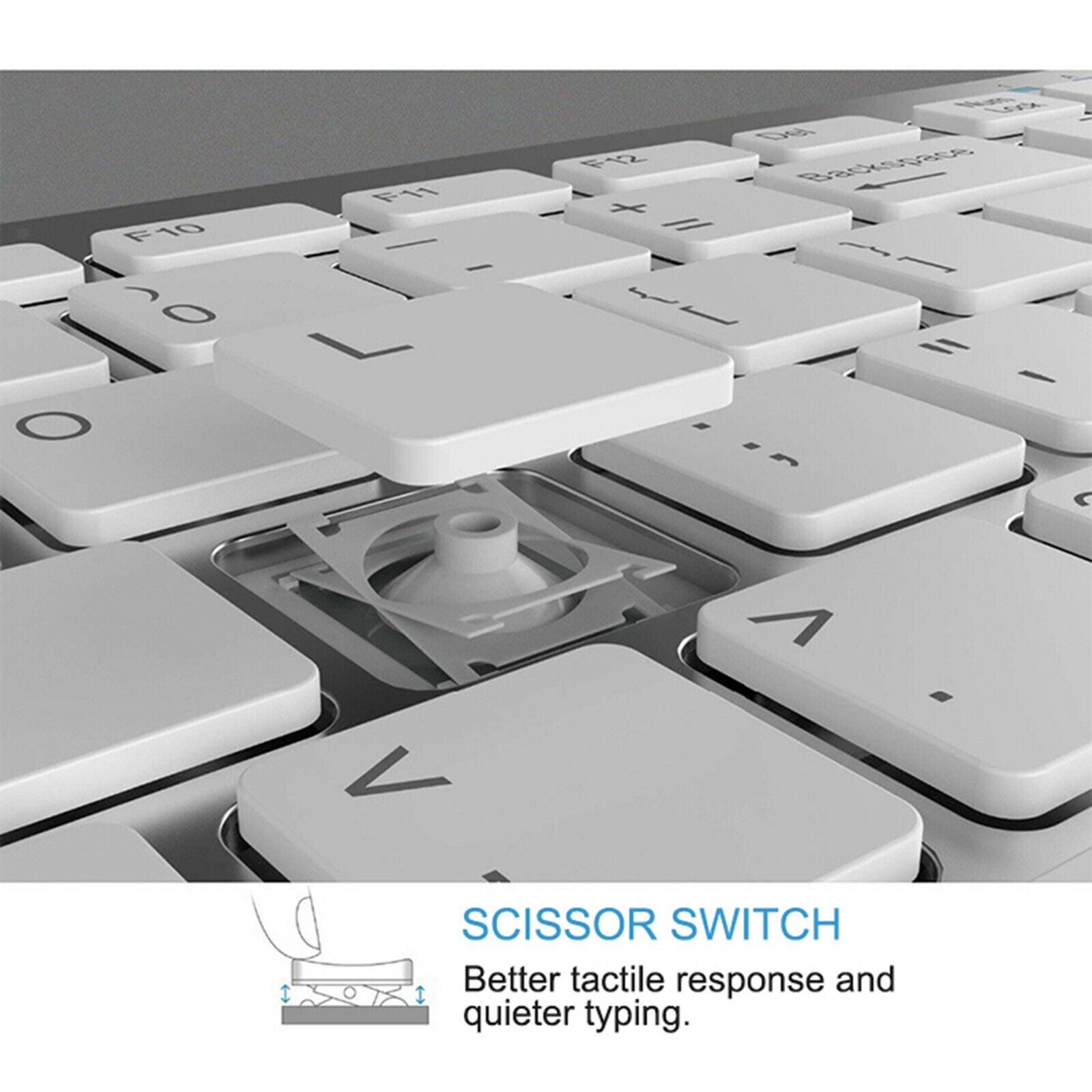 78 Keys Wireless German Keyboard Multi-Functional Floating Button Desktop PC